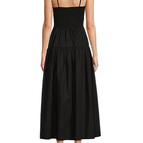 Gibson Latimer Black Pleated Maxi Dress Spaghetti Strap - Picture 2 of 2